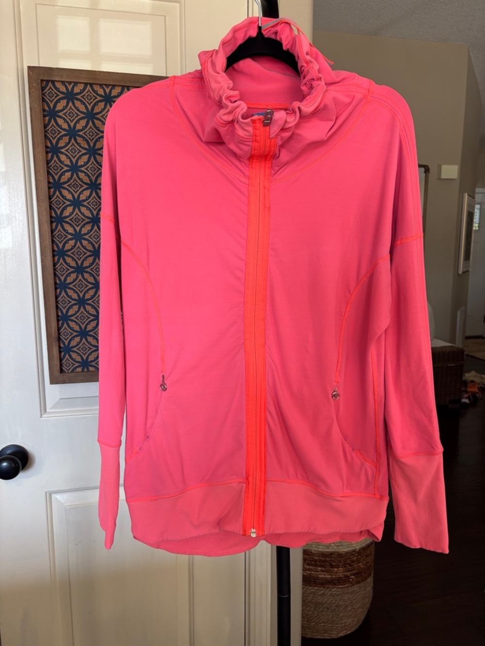 lululemon athletica Pink & Coral Zip-Up Bomber Jacket